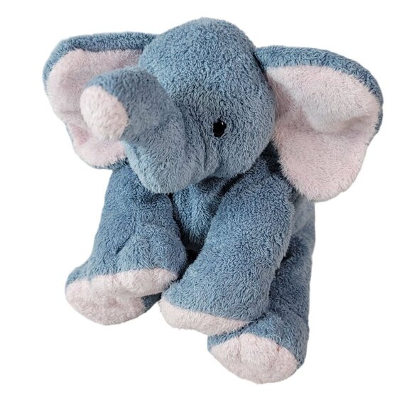VTG Ty Pluffies Winks Elephant Plush Gray 10" Stitched Eyes Pink Ears Flop 2002 - Picture 2 of 12